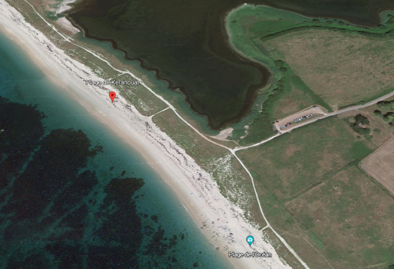 Keranouat / Kerouini plage naturiste Parking et petit bois